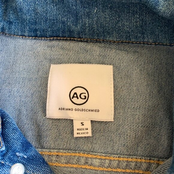 AG Adriano Goldschmied Women’s Denim Jean Jacket Prosperity Wash Size Small S - Picture 3 of 9